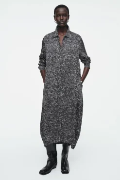 COS ABSTRACT CHECKED SHIRT DRESS-Women Dresses & Jumpsuits