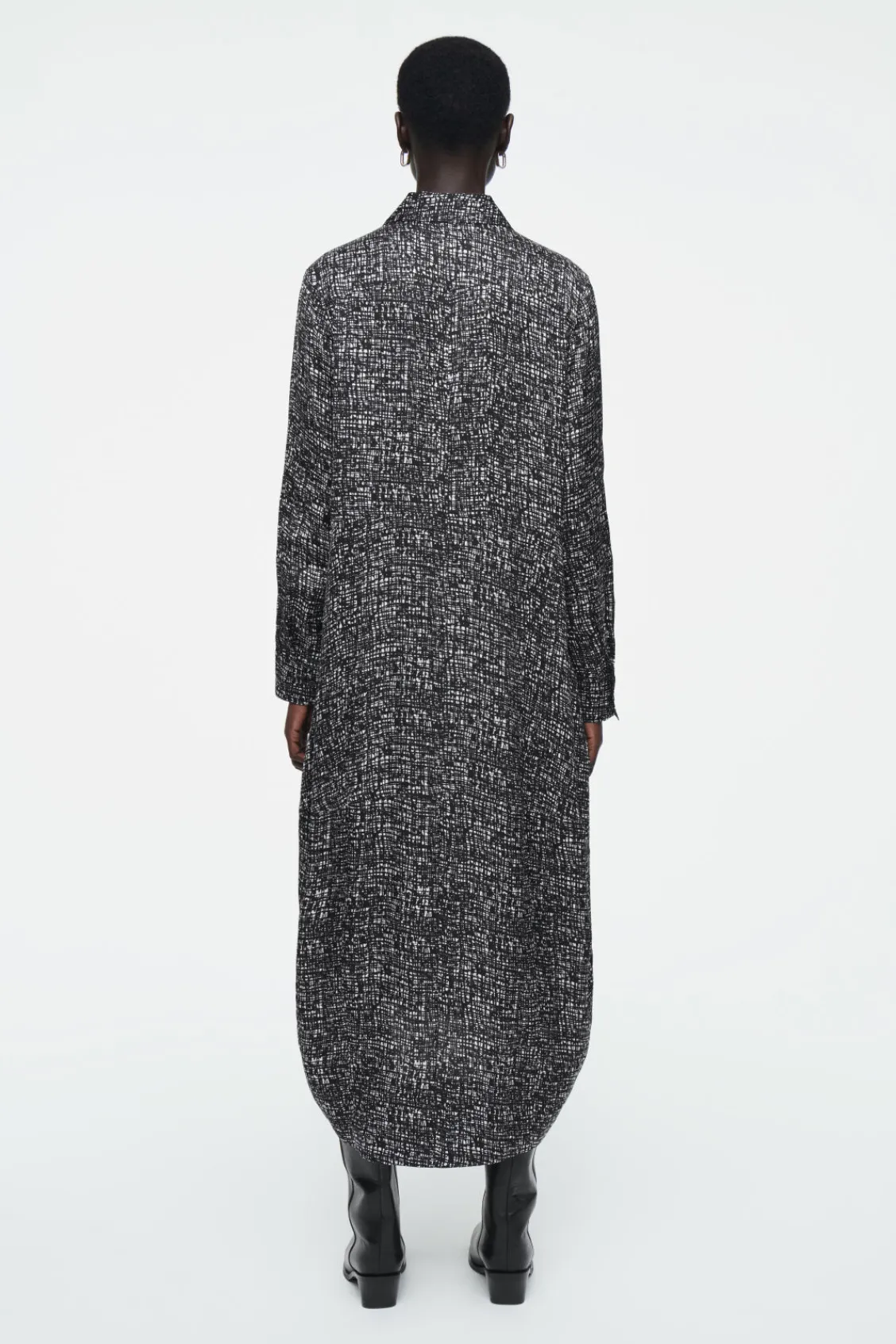 COS ABSTRACT CHECKED SHIRT DRESS-Women Dresses & Jumpsuits