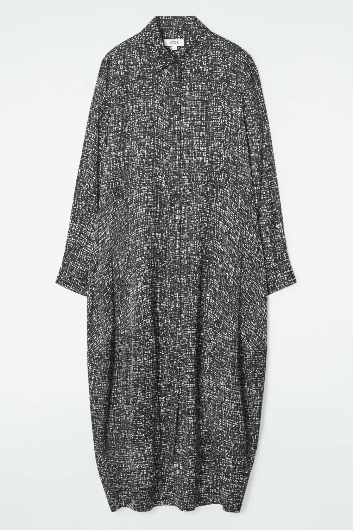 COS ABSTRACT CHECKED SHIRT DRESS-Women Dresses & Jumpsuits