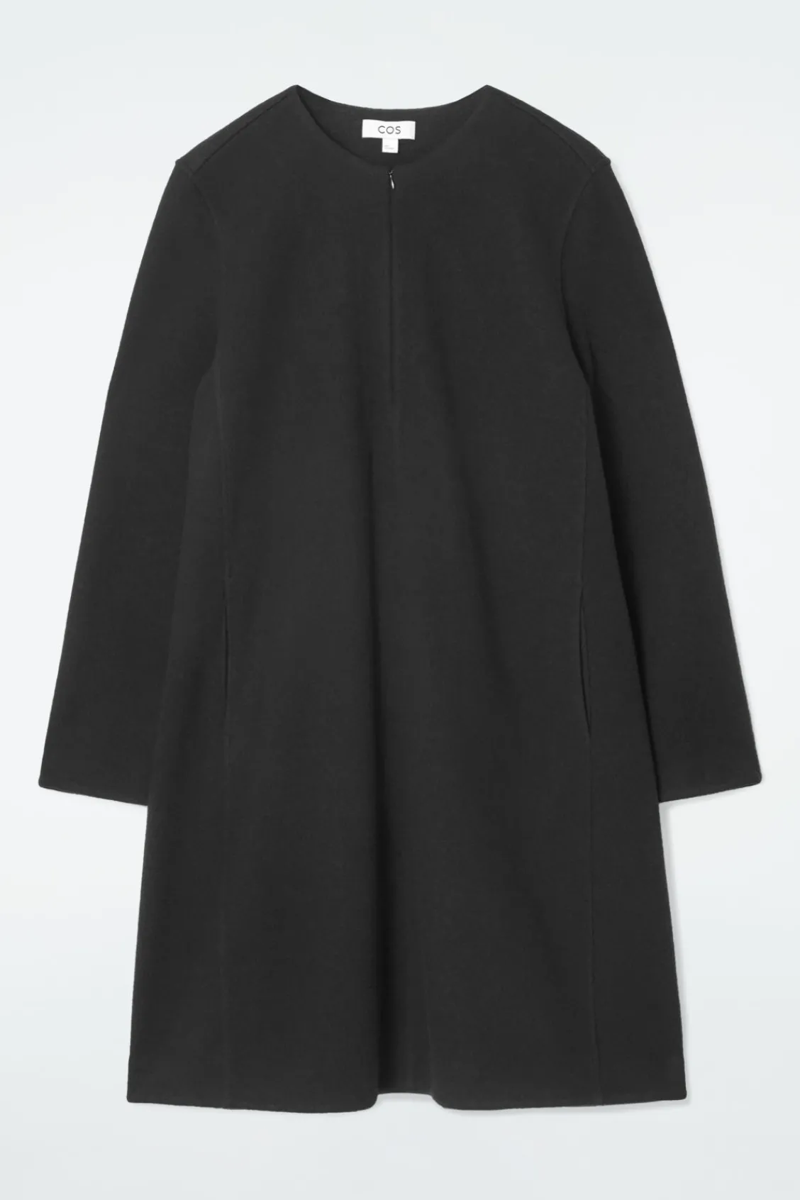 COS A-LINE BOILED-WOOL MINI DRESS-Women Dresses & Jumpsuits