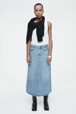 COS A-LINE DENIM MIDI SKIRT-Women Skirts