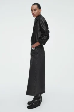 COS A-LINE DENIM MIDI SKIRT-Women Skirts