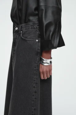 COS A-LINE DENIM MIDI SKIRT-Women Skirts