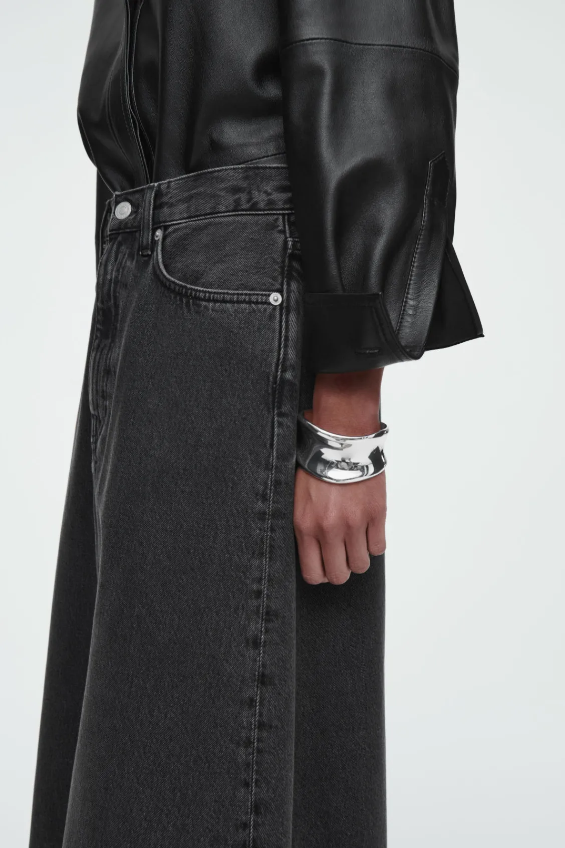 COS A-LINE DENIM MIDI SKIRT-Women Skirts