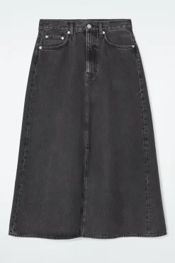 COS A-LINE DENIM MIDI SKIRT-Women Skirts