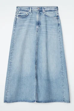 COS A-LINE DENIM MIDI SKIRT-Women Skirts