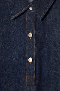 COS A-LINE DENIM MINI SHIRT DRESS-Women Dresses & Jumpsuits