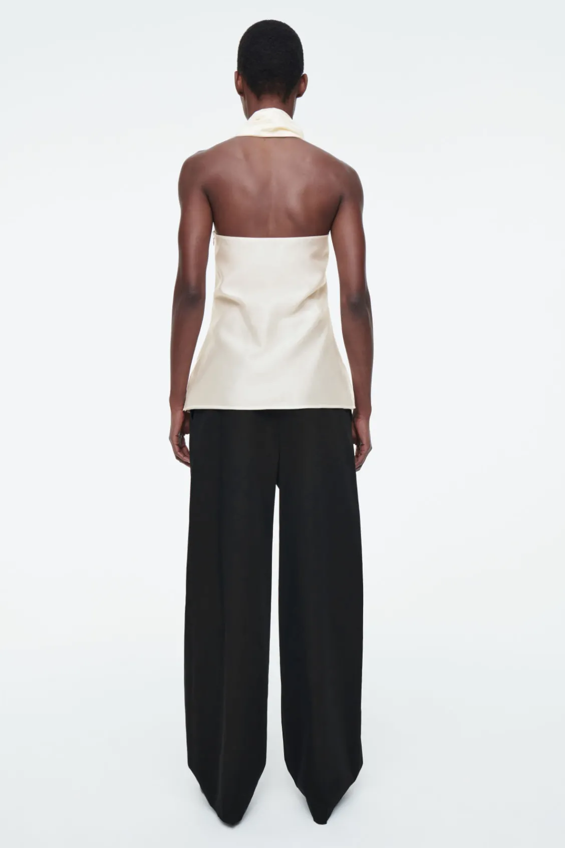 COS ASYMMETRIC BROOCH-DETAIL BLOUSE-Women Shirts & Blouses | Tops