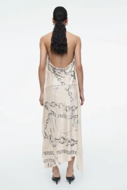 COS ASYMMETRIC CHAIN-PRINT MIDI DRESS-Women Dresses & Jumpsuits