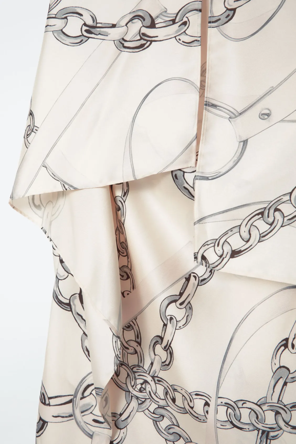 COS ASYMMETRIC CHAIN-PRINT MIDI DRESS-Women Dresses & Jumpsuits