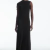 COS ASYMMETRIC COWL-NECK MAXI DRESS-Women Dresses & Jumpsuits