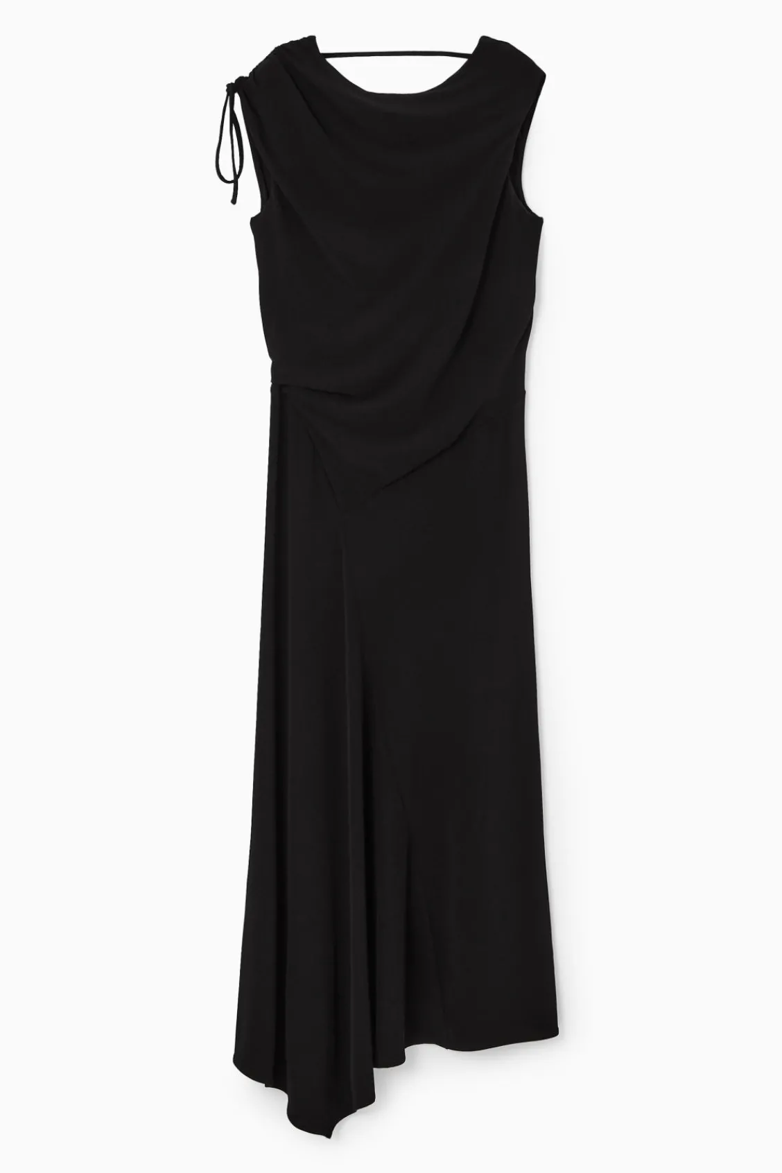COS ASYMMETRIC COWL-NECK MAXI DRESS-Women Dresses & Jumpsuits