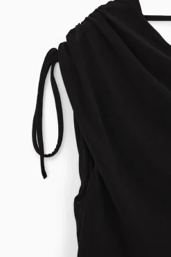 COS ASYMMETRIC COWL-NECK MAXI DRESS-Women Dresses & Jumpsuits