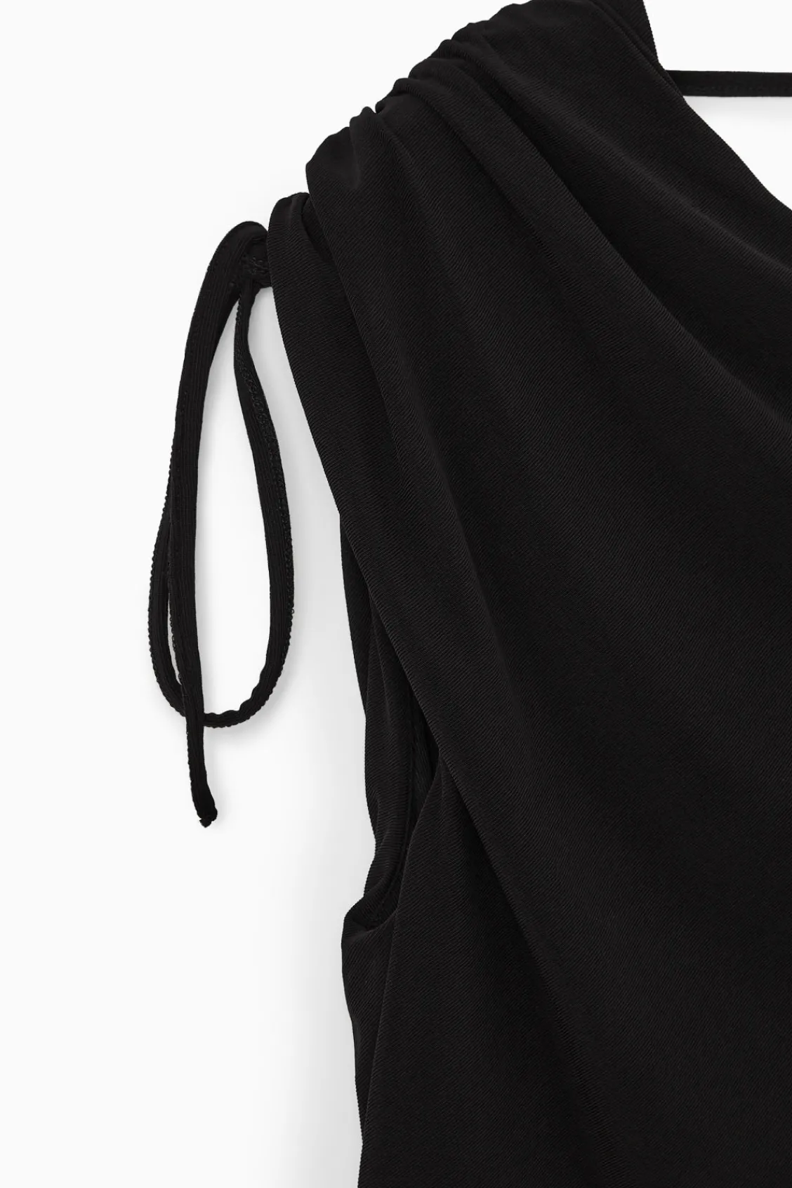 COS ASYMMETRIC COWL-NECK MAXI DRESS-Women Dresses & Jumpsuits
