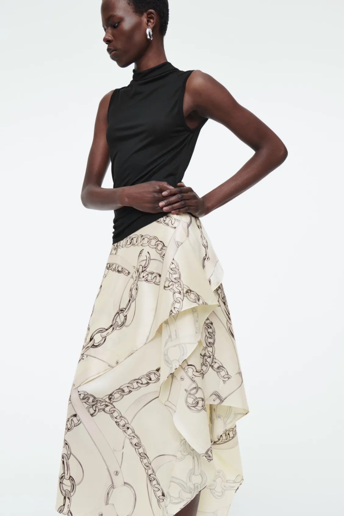 COS ASYMMETRIC DRAPED SKIRT-Women Skirts