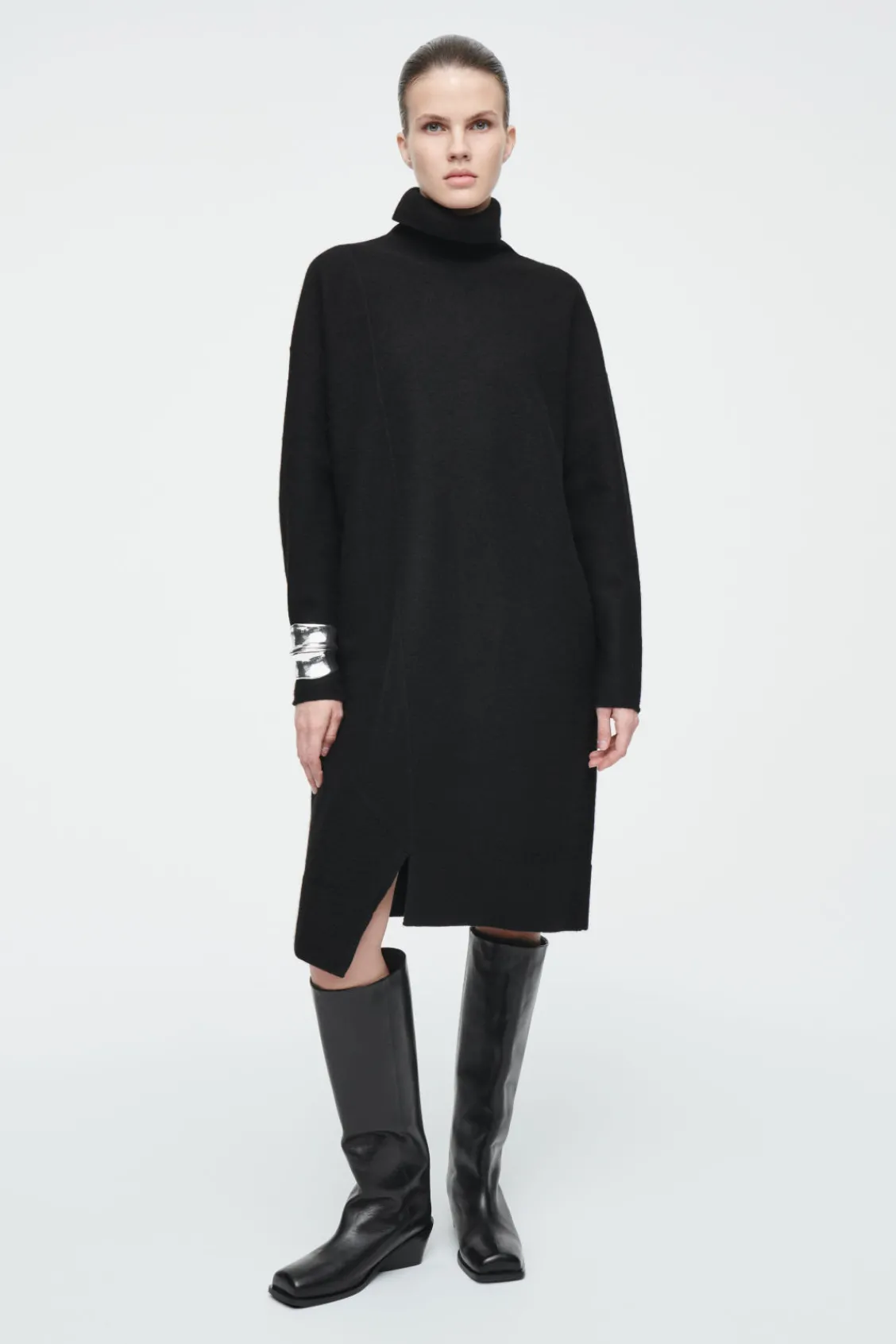 COS ASYMMETRIC MERINO WOOL DRESS-Women Sweaters & Cardigans | Dresses & Jumpsuits