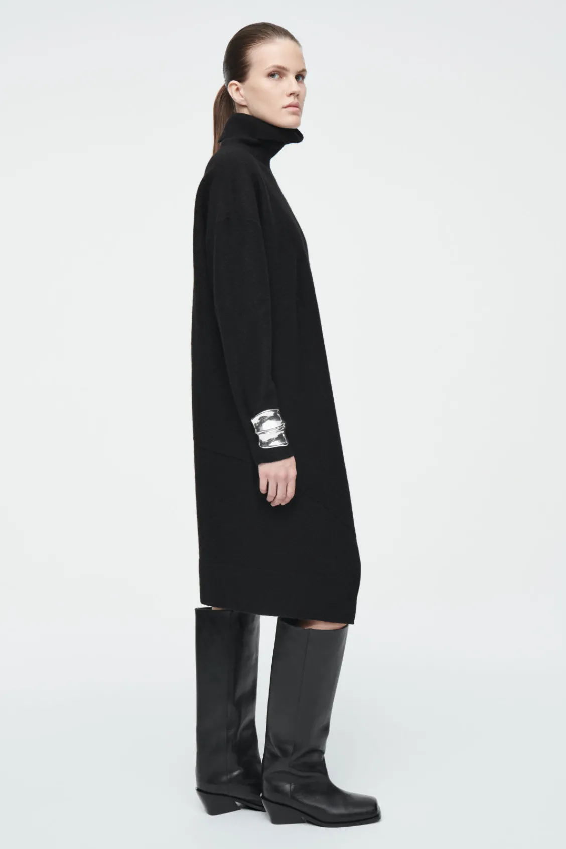 COS ASYMMETRIC MERINO WOOL DRESS-Women Sweaters & Cardigans | Dresses & Jumpsuits