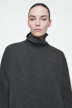 COS ASYMMETRIC MERINO WOOL DRESS-Women Dresses & Jumpsuits | Sweaters & Cardigans