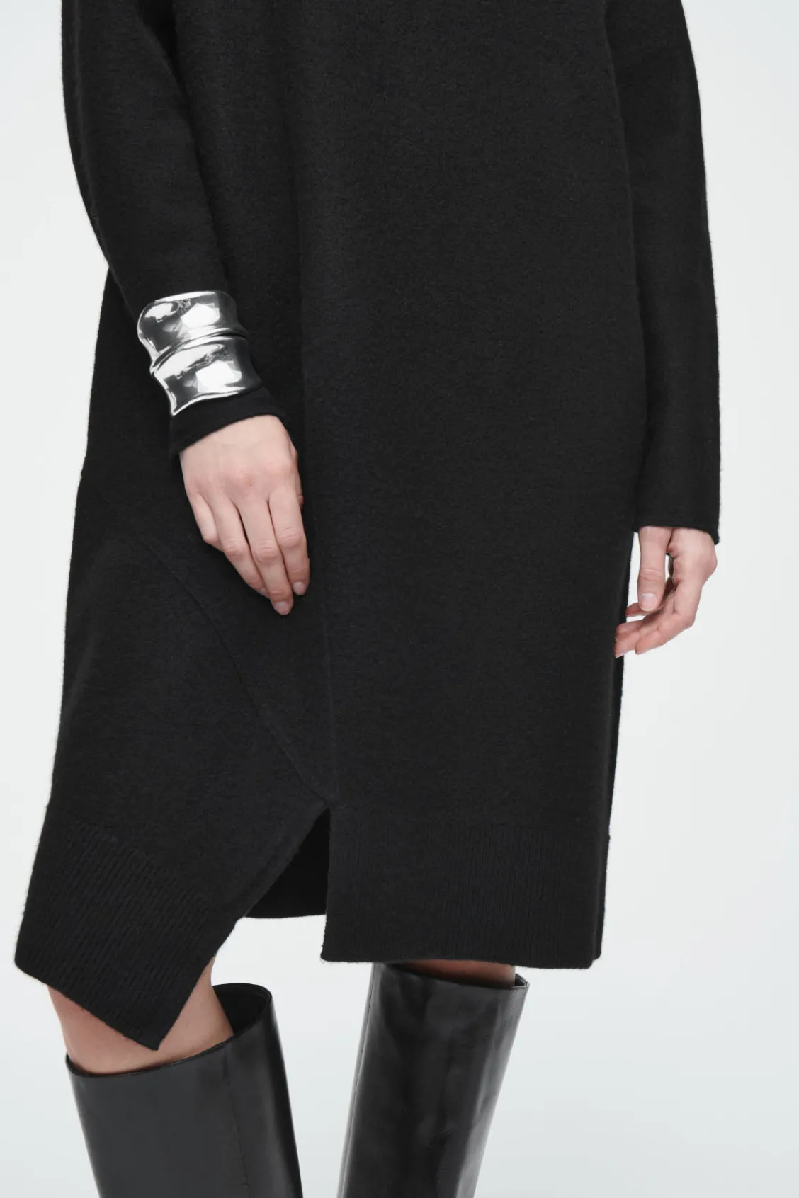 COS ASYMMETRIC MERINO WOOL DRESS-Women Sweaters & Cardigans | Dresses & Jumpsuits