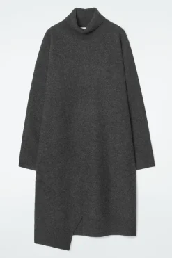 COS ASYMMETRIC MERINO WOOL DRESS-Women Dresses & Jumpsuits | Sweaters & Cardigans