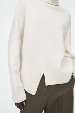 COS ASYMMETRIC MERINO WOOL SWEATER-Women Sweaters & Cardigans