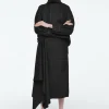 COS ASYMMETRIC PINSTRIPED WOOL SKIRT-Women Vests & Tailoring | Skirts