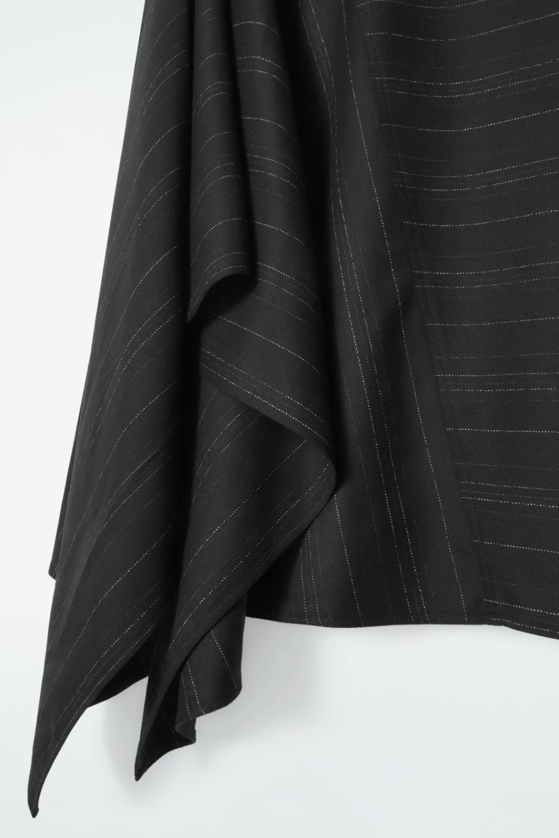 COS ASYMMETRIC PINSTRIPED WOOL SKIRT-Women Vests & Tailoring | Skirts