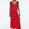 COS ASYMMETRIC TIE-WAIST SILK DRESS-Women Dresses & Jumpsuits