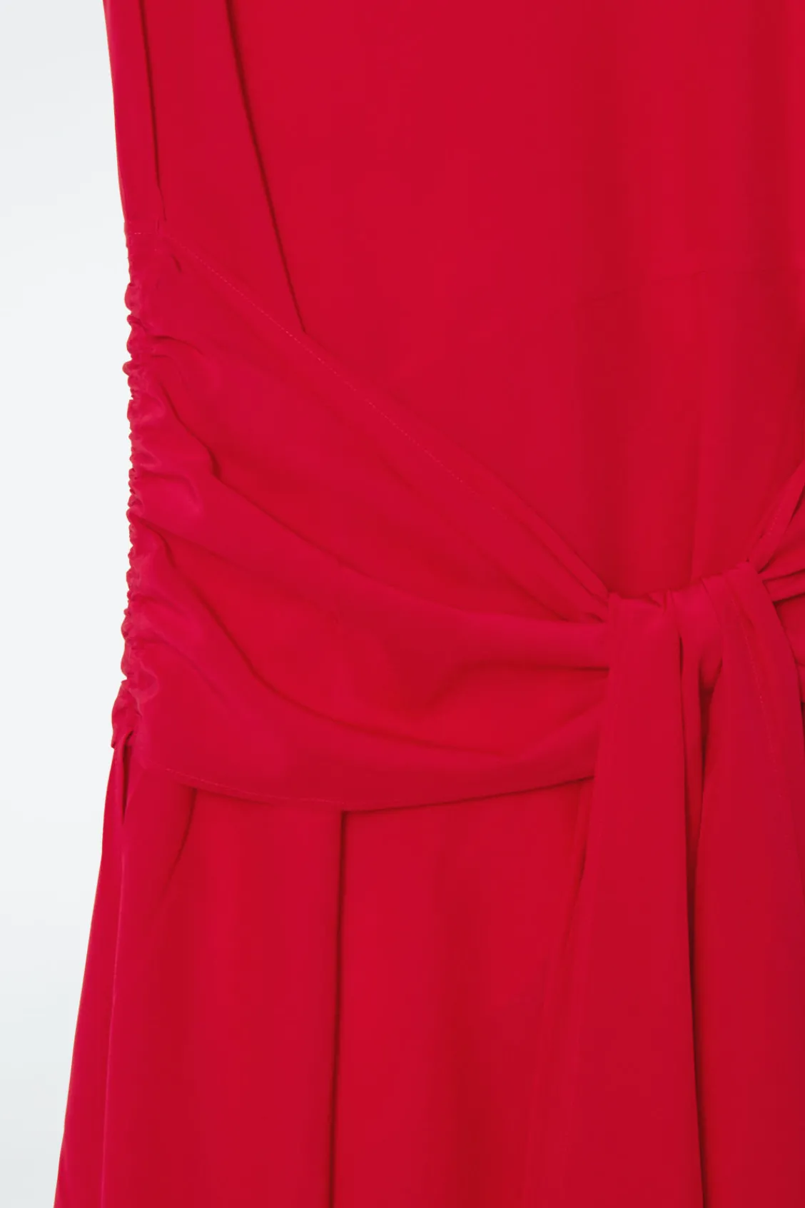 COS ASYMMETRIC TIE-WAIST SILK DRESS-Women Dresses & Jumpsuits