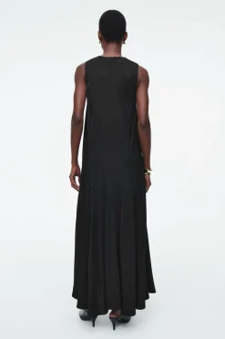COS ASYMMETRIC TWIST-PANEL MIDI DRESS-Women Dresses & Jumpsuits