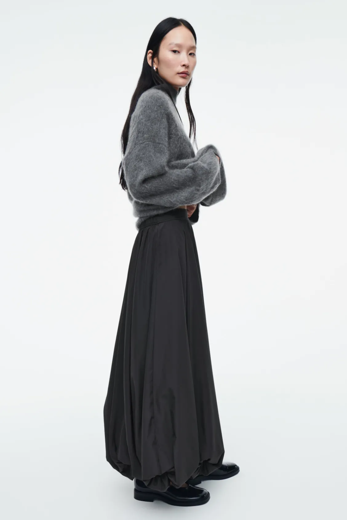 COS BALLOON-HEM MAXI SKIRT-Women Skirts