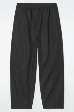 COS BARREL-LEG COTTON PANTS-Women Pants