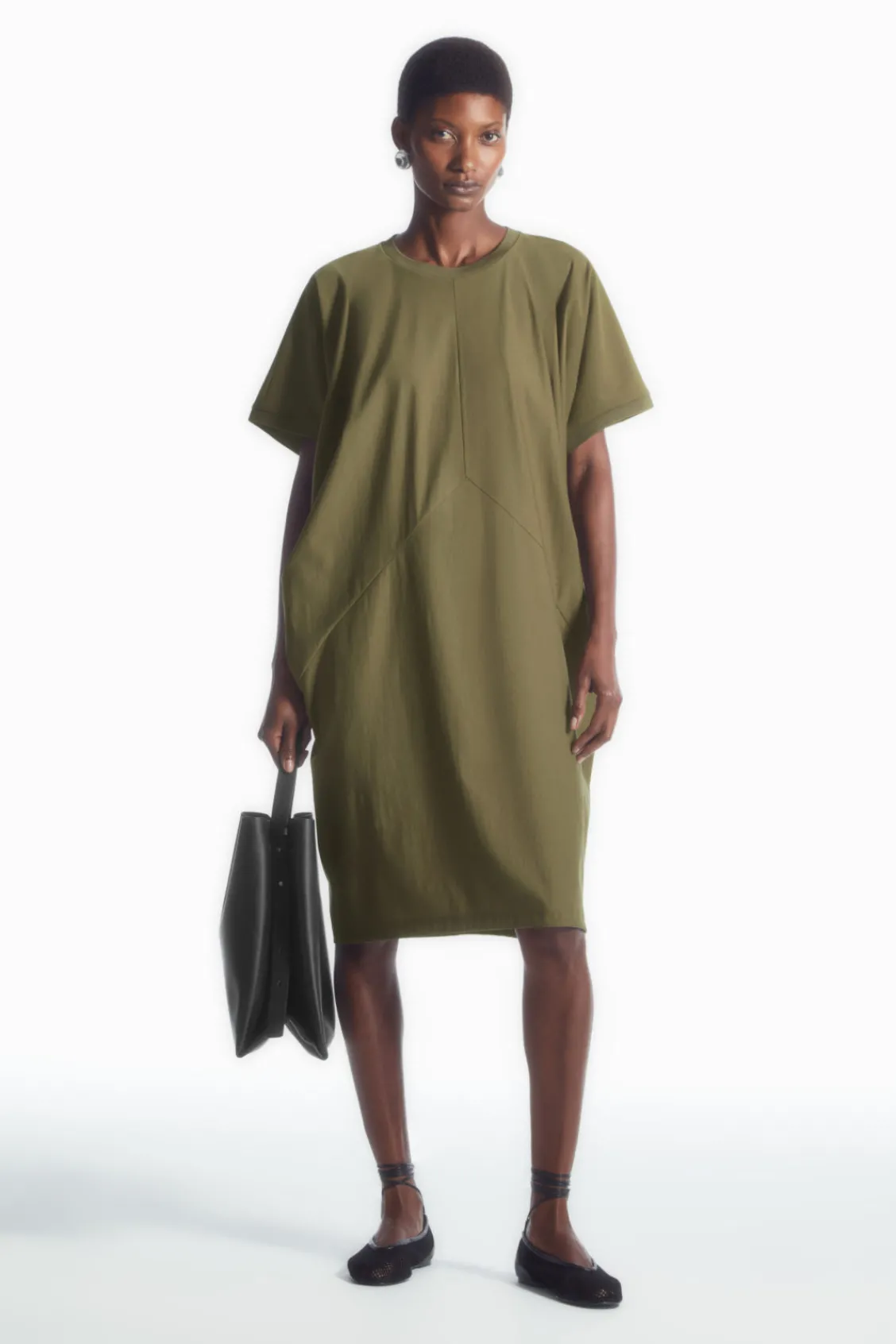 COS BATWING-SLEEVE T-SHIRT DRESS-Women Dresses & Jumpsuits