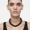 COS BEADED ONYX NECKLACE-Women Jewelry