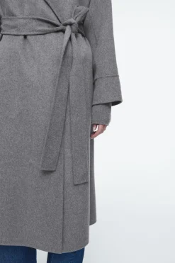 COS BELTED DOUBLE-FACED WOOL COAT-Women Coats & Jackets