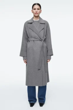 COS BELTED DOUBLE-FACED WOOL COAT-Women Coats & Jackets
