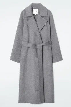 COS BELTED DOUBLE-FACED WOOL COAT-Women Coats & Jackets