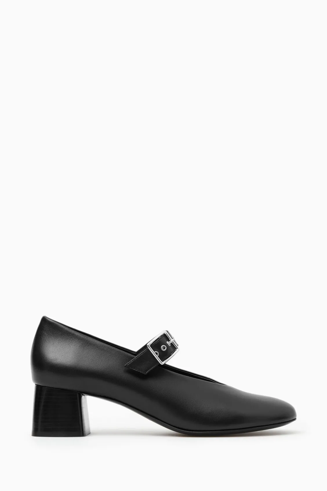COS BLOCK-HEEL LEATHER MARY-JANE PUMPS-Women Shoes
