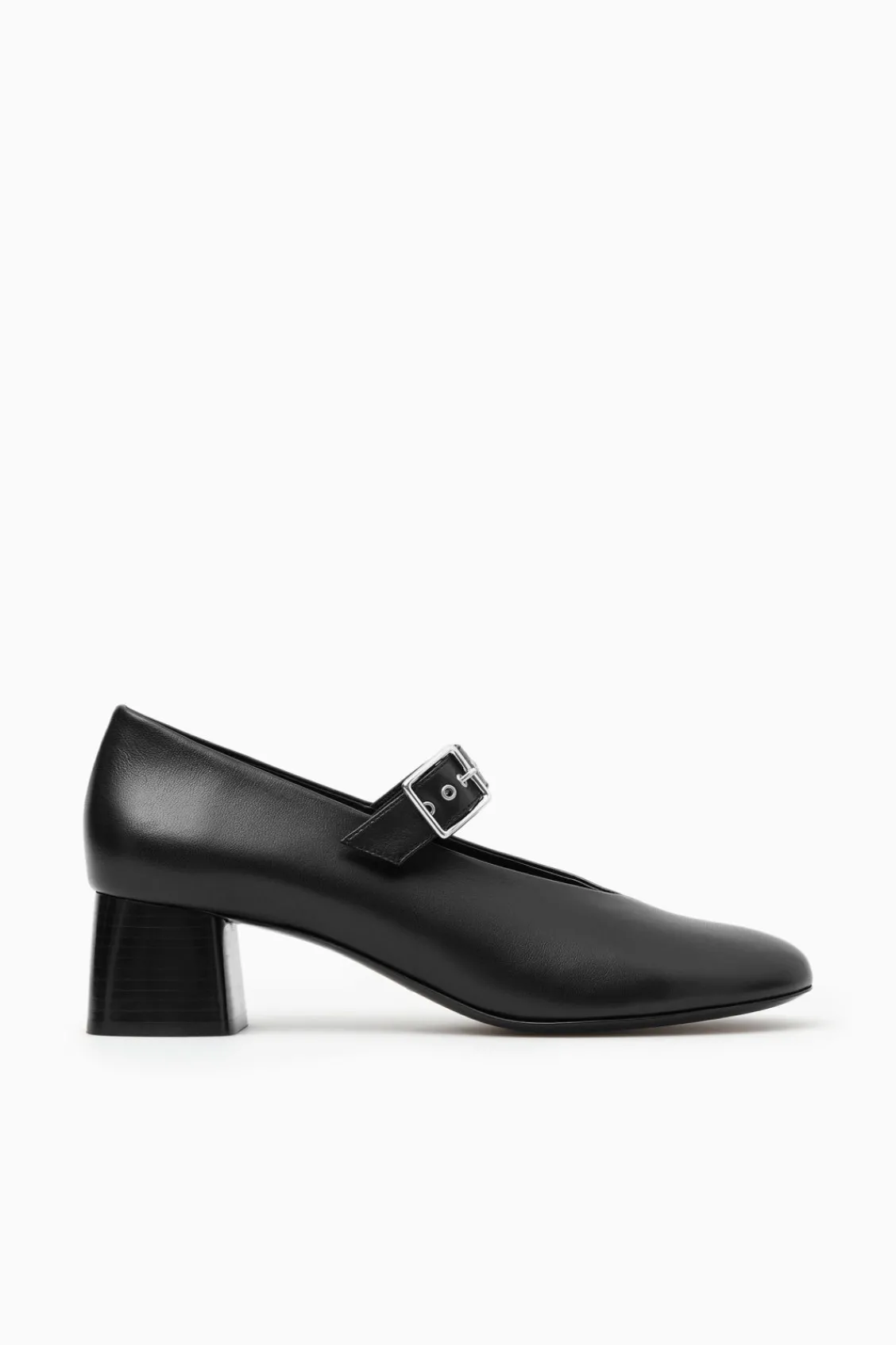 COS BLOCK-HEEL LEATHER MARY-JANE PUMPS-Women Shoes