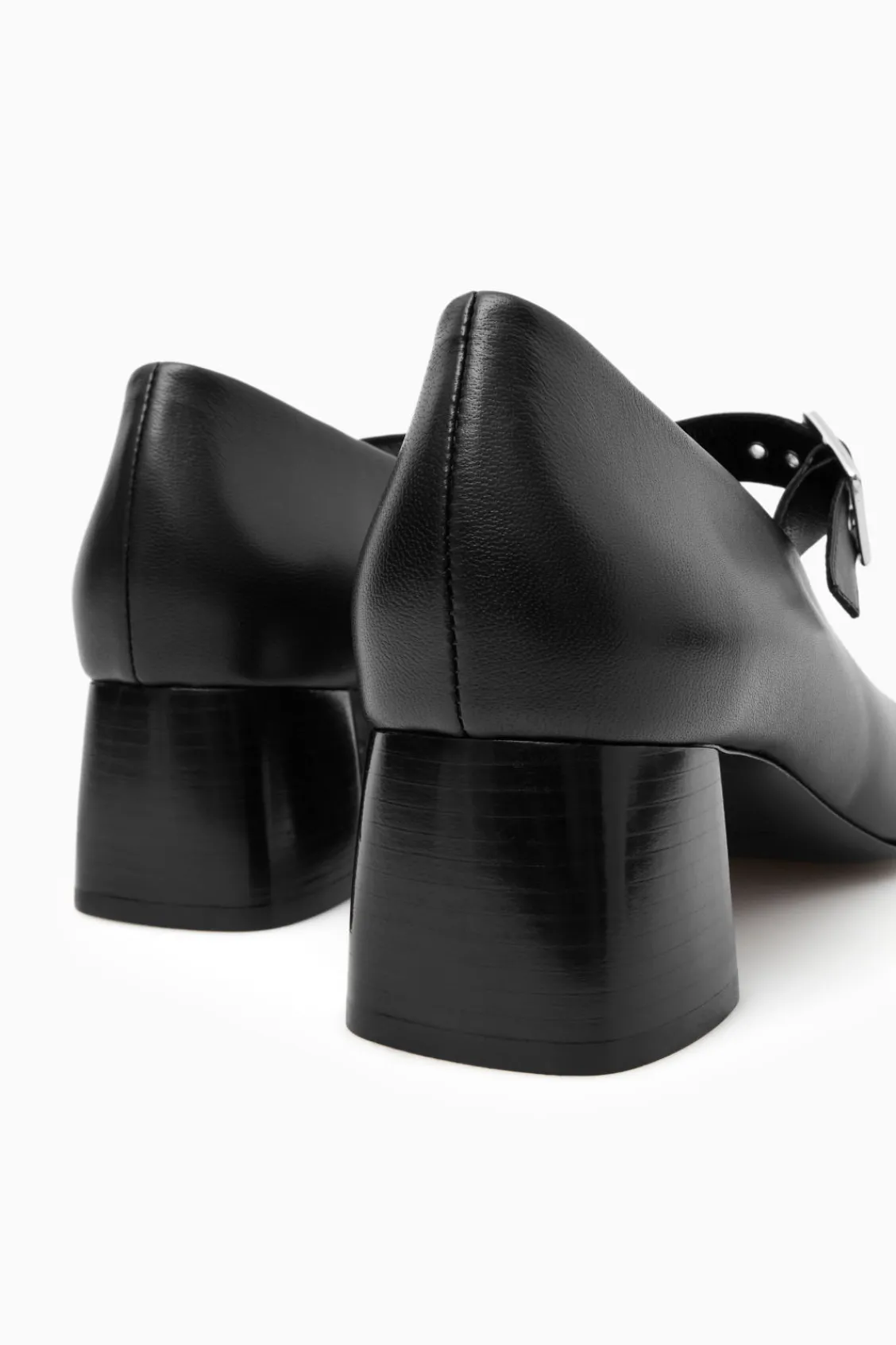 COS BLOCK-HEEL LEATHER MARY-JANE PUMPS-Women Shoes