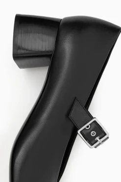 COS BLOCK-HEEL LEATHER MARY-JANE PUMPS-Women Shoes