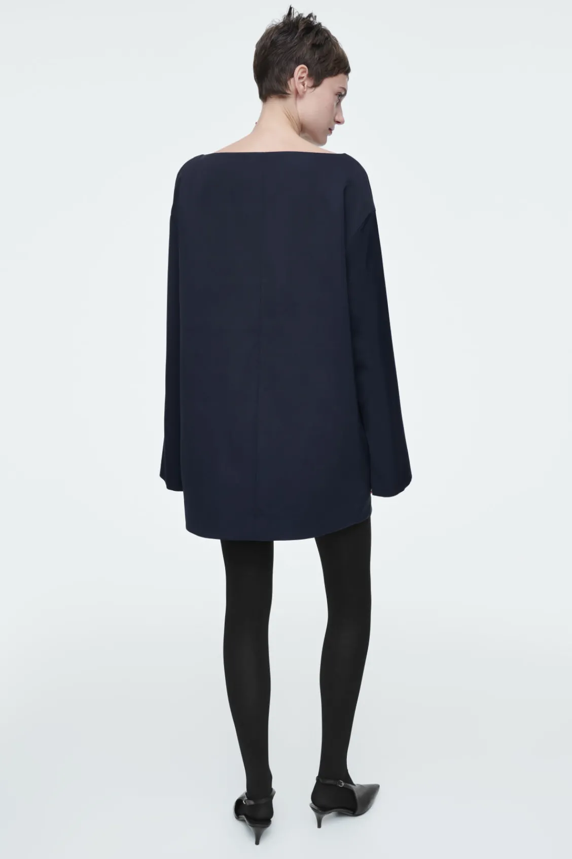 COS BOAT-NECK MINI DRESS-Women Dresses & Jumpsuits