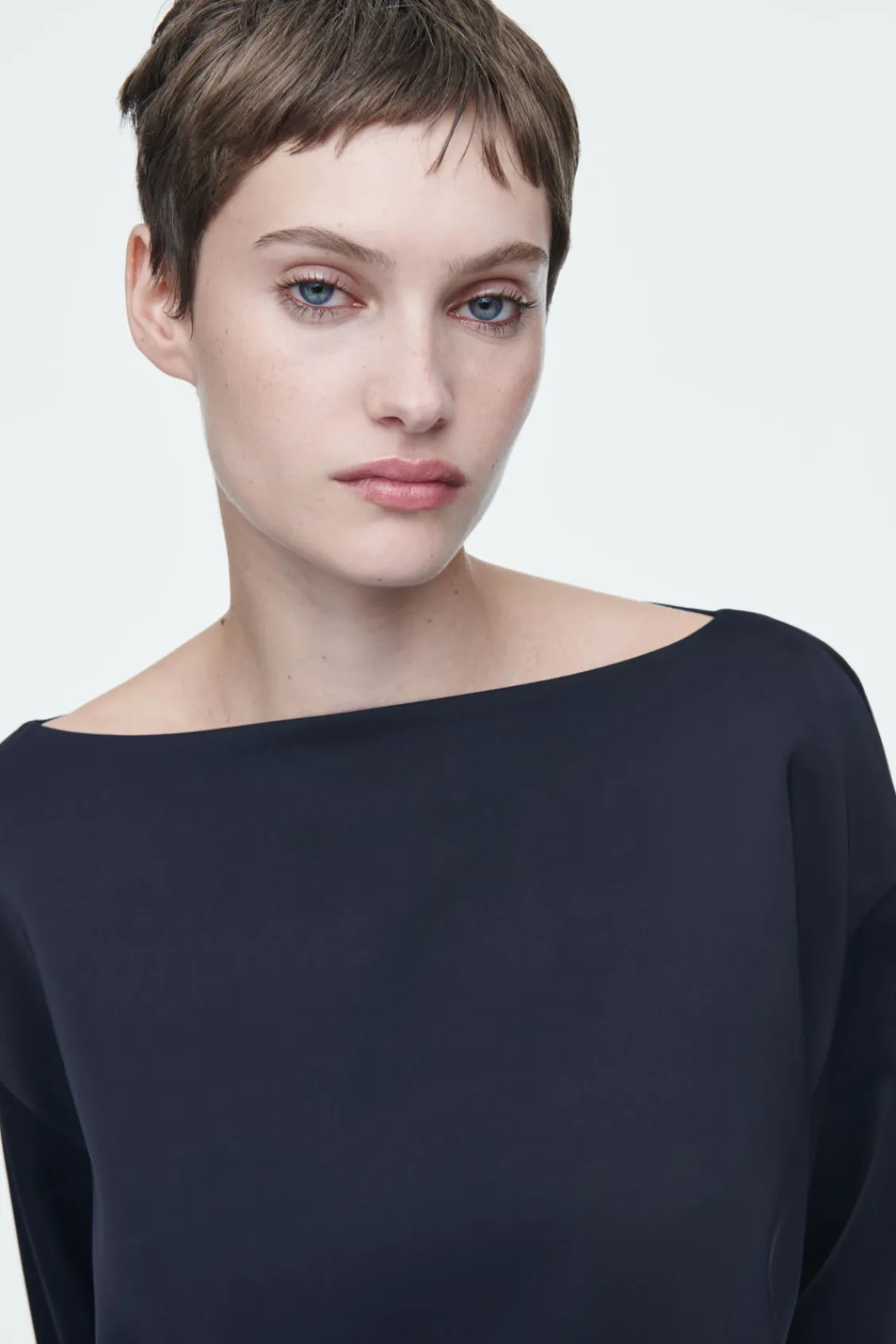 COS BOAT-NECK MINI DRESS-Women Dresses & Jumpsuits