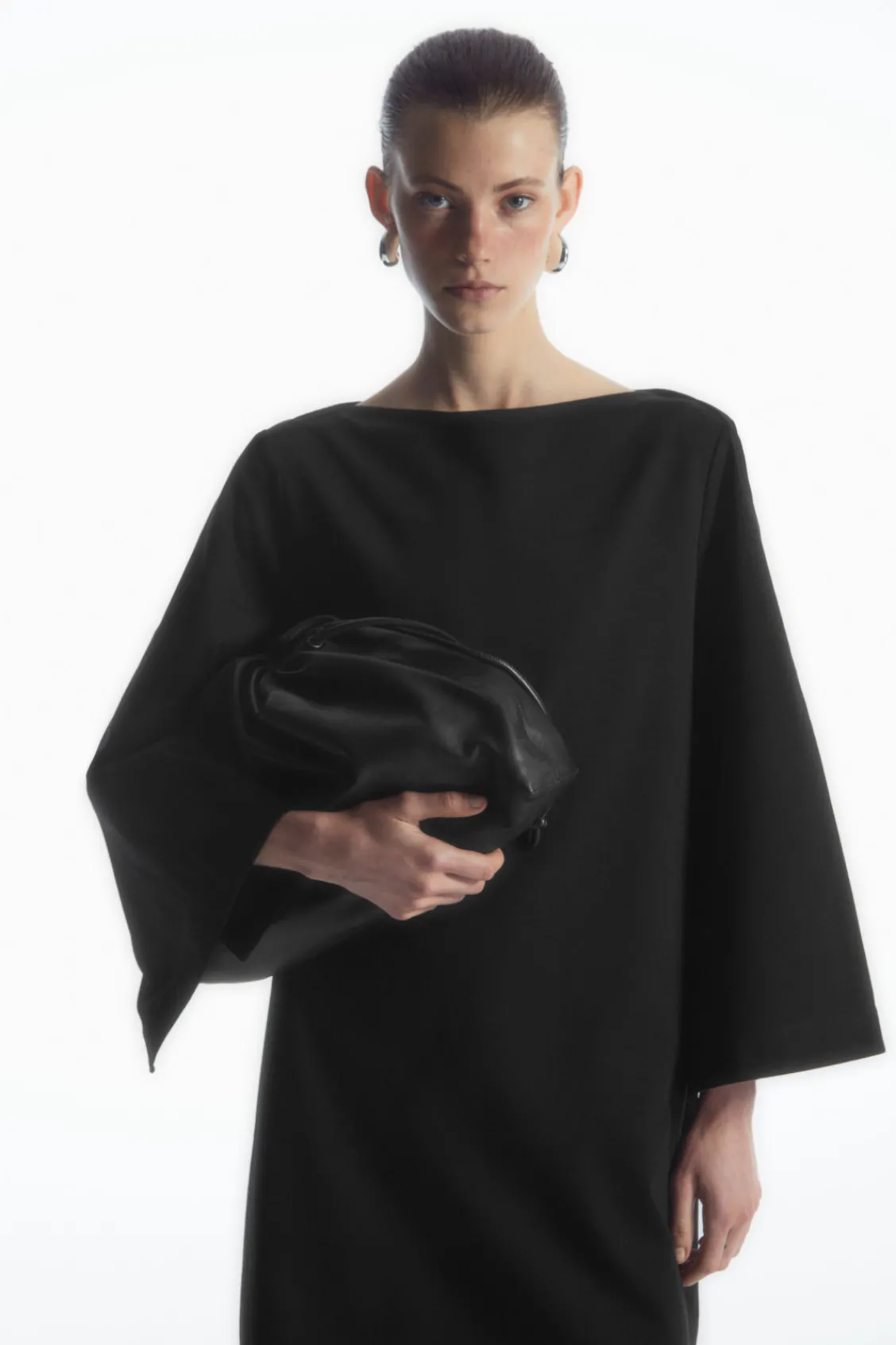 COS BOAT-NECK MINI T-SHIRT DRESS-Women Dresses & Jumpsuits