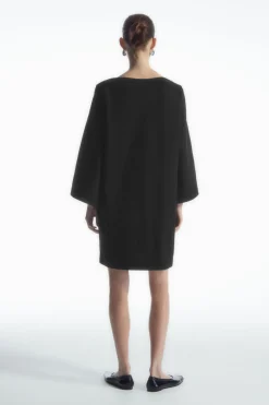 COS BOAT-NECK MINI T-SHIRT DRESS-Women Dresses & Jumpsuits