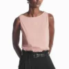 COS BOAT-NECK TANK TOP-Women T-Shirts | Tops