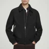 COS BOILED MERINO WOOL AVIATOR JACKET- Coats & Jackets