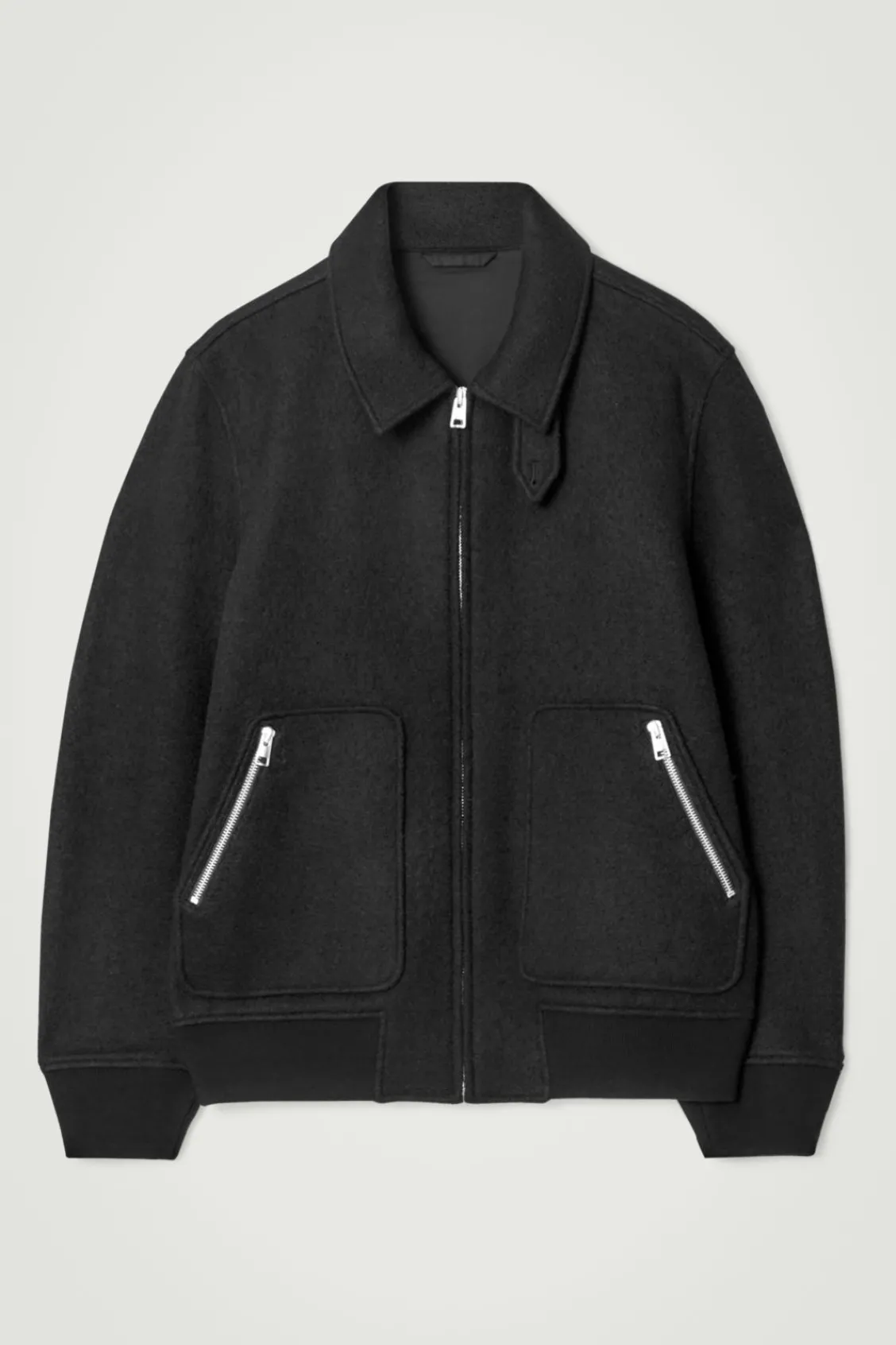 COS BOILED MERINO WOOL AVIATOR JACKET- Coats & Jackets