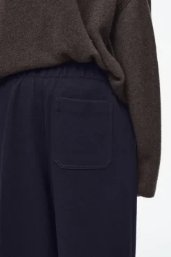 COS BOILED-WOOL BARREL-LEG PANTS-Women Pants