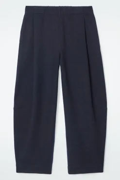 COS BOILED-WOOL BARREL-LEG PANTS-Women Pants